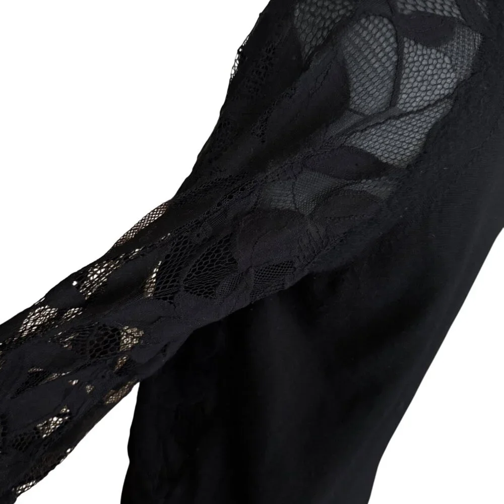 Rag & Bone Womens Black Lace Sleeve Pullover Sweater Size S - Picture 5 of 7